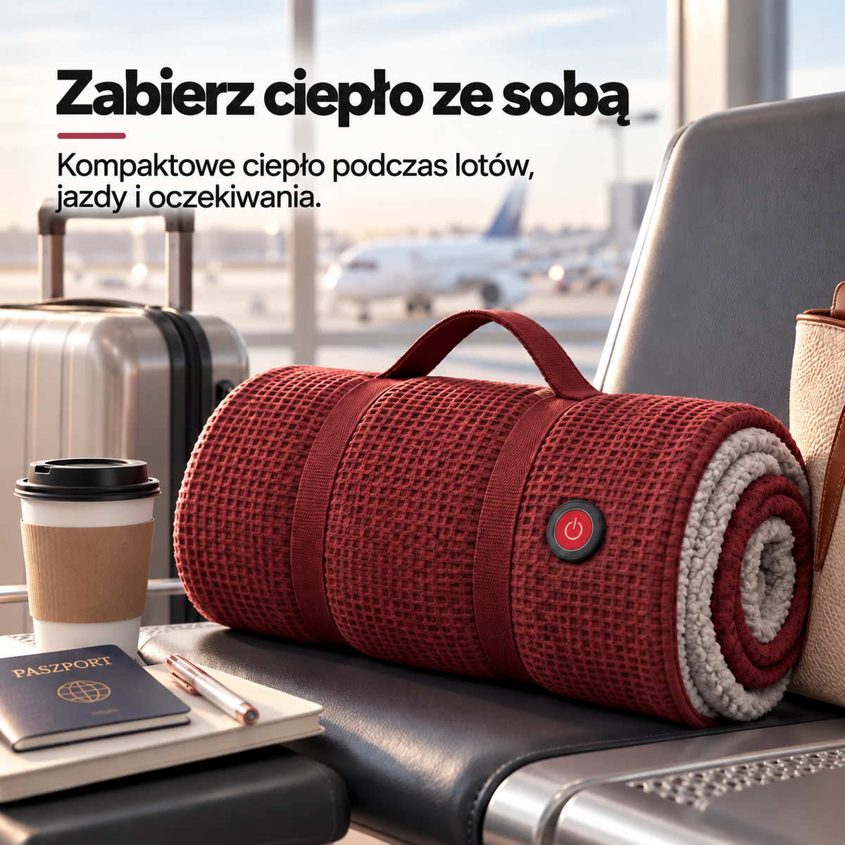 🧣Koc elektryczny do noszenia – przytulne ciepło bez użycia rąk☀️