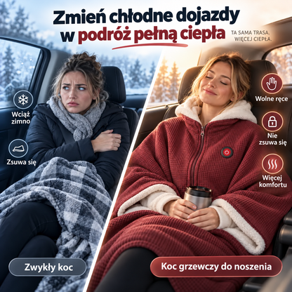 🧣Koc elektryczny do noszenia – przytulne ciepło bez użycia rąk☀️