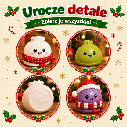 🎅 Świąteczny kalendarz adwentowy ze squishy – 24 niespodzianki w formie miniaturowych pierożków